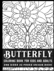 Image for Butterfly Coloring Book for Kids And Adults One Sided 32 Pages Unique Book