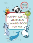 Image for Happy Cute Animals Coloring Book For Kids ages 3-8 : Awesome and easy coloring book for kids, Coloring pictures of various animals, for kids ages 3-8, Great gift for toddlers, Large size 8.5x11