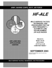 Image for FM 6-02.74 Hf-Ale Multi-Service Tactics, Techniques, and Procedures for the High Frequency- Automatic Link Establishment (Hf-Ale) Radios