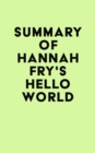 Image for Summary of Hannah Fry&#39;s Hello World