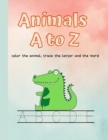 Image for Animals A to Z : color the animal, trace the letter and the word
