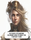 Image for 50 Pages Steampunk Coloring Adults Book for Fantasy Fans