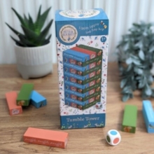 Painted Tumble Tower With Dice