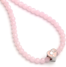 Image for Barbie Pink Bead Necklace with Heart Shaped Bead Charm