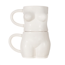 Image for Sass & Belle Body Stacking Mugs White - Set of 2