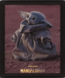 Star Wars: The Mandalorian (Grogu) 10 x 8″ 3D Lenticular Poster (Framed)