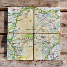 Image for OS Map Ceramic Four Coaster Set - Dartmoor National Park