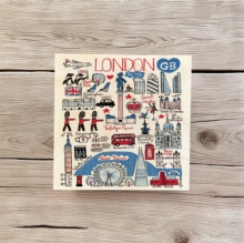 Image for Julia Gash Wooden Coaster - London