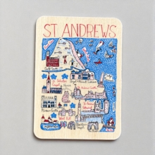 Julia Gash Wooden Magnet - St Andrews