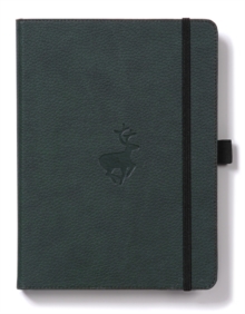 Dingbats A5+ Wildlife Green Deer Notebook – Plain