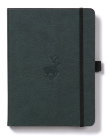 Dingbats A4+ Wildlife Green Deer Notebook – Plain