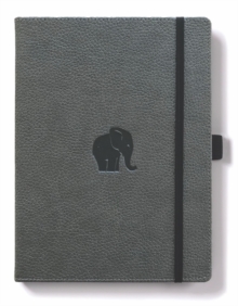 Dingbats A5+ Wildlife Grey Elephant Notebook – Plain