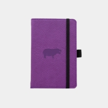 A6 Pocket Purple Hippo Notebook