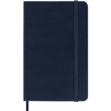 Moleskine 2024 12-Month Daily Pocket Hardcover Notebook: Sapphire Blue