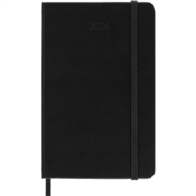 Moleskine 2024 12-Month Daily Pocket Hardcover Notebook: Black