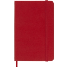 Moleskine 2024 12-Month Daily Pocket Hardcover Notebook: Scarlet Red