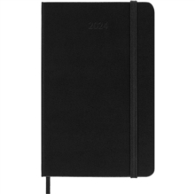 Moleskine 2024 12-Month Weekly Pocket Hardcover Notebook: Black