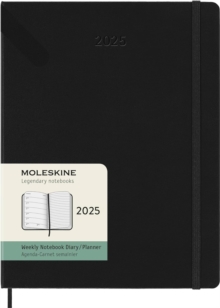Moleskine 2025 12-Month Weekly XL Hardcover Notebook: Black