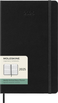 Moleskine 2025 12-Month Weekly Vertical Large Hardcover Notebook: Black