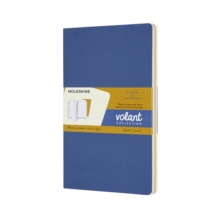 Volant Journals Large Ruled Forget Me Not Blue & Amber Yellow