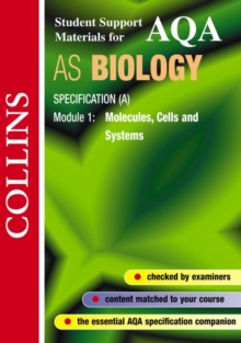 Image for AS biology specification (A)Module 1: Molecules, cells and systems