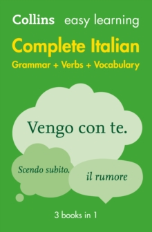 Image for Easy Learning Complete Italian Grammar, Verbs and Vocabulary (3 books in 1)
