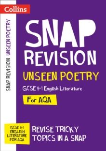 Image for AQA GCSE 9-1 English literature: Unseen poetry