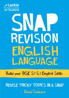 Image for BGE English language  : revision guide for S1 to S3 English