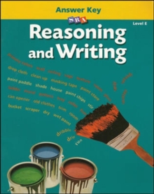 Image for Reasoning and Writing Level E, Additional Answer Key