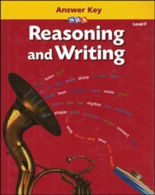 Image for Reasoning and Writing Level F, Additional Answer Key