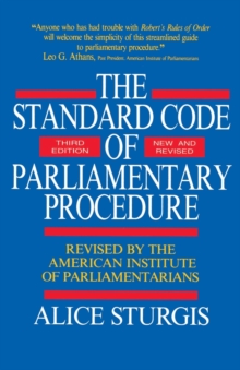 Image for Standard Code of Parliamentary Procedure