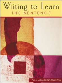 Image for Writing to Learn the Sentence (Book 1)