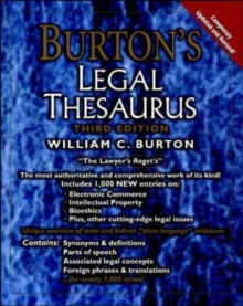 Image for Burton's Legal Thesaurus, 3rd Edition