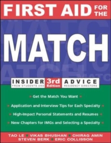 Image for First aid for the match  : insider advice from students and residency directors