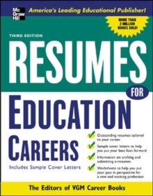 Image for Resumes for education careers: includes sample cover letters
