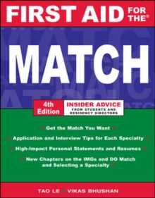 Image for First aid for the match  : insider advice from students and residency directors
