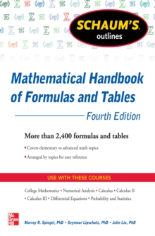 Image for Schaum's easy outline of mathematical handbook of formulas and tables.