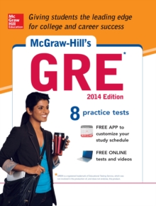 Image for McGraw-Hill's GRE with CD-ROM, 2014 Edition: Strategies + 8 Practice Tests + Test Planner App