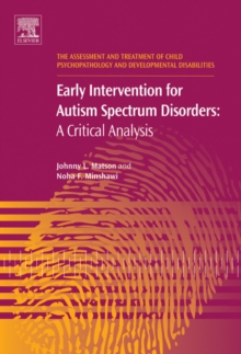 Image for Early intervention for autism spectrum disorders: a critical analysis