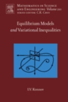 Image for Equilibrium models and variational inequalities