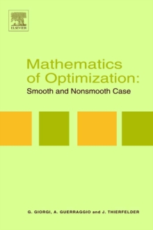 Image for Mathematics of optimization: smooth and nonsmooth case
