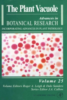 Image for Advances in botanical research: incorporating advances in plant pathology. (Plant vacuole)