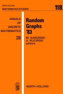 Image for Random graphs '83: based on lectures presented at the 1st Poznan Seminar on Random Graphs, August 23-25, 1983, organised and sponsored by the Institute of Mathematics, Adam Mickiewicz University, Pozan, Poland