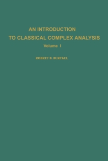 Image for An introduction to classical complex analysis