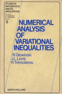 Image for Numerical analysis of variational inequalities
