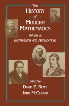 Image for Institutions and Applications: Proceedings of the Symposium on the History of Modern Mathematics, Vassar College, Poughkeepsie, New York, June 20-24, 1989