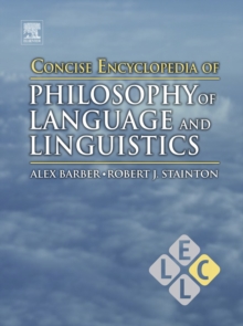 Image for Concise encyclopedia of philosophy of language and linguistics