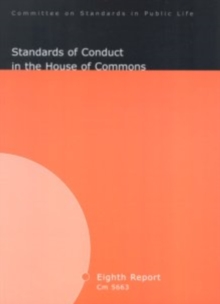Image for Standards of conduct in the House of Commons : eighth report of the Committee on Standards in Public Life