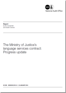 Image for The Ministry of Justice's language services contract : progress update