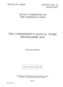 Image for The Commission's Annual Work Programme